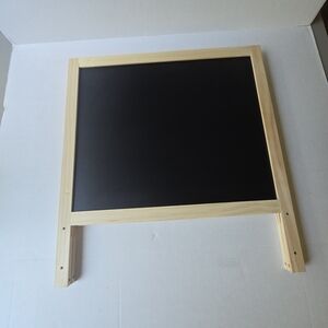 OMOTIYA Wood Framed Blackboard Chalkboard - Black Surface, Natural Wood Frame